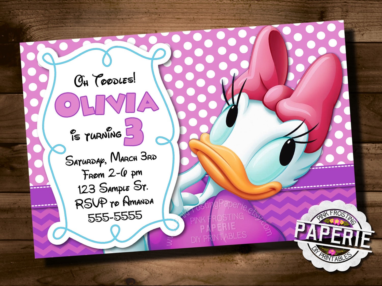 Daisy Duck Invitations 2