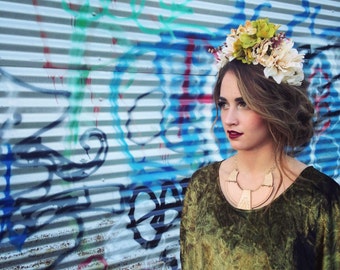 Custom Order Large Flower Crown, Maternity Photo Shoot Crown, Photo Prop Flower Crown, Festival Wear, Event Crown