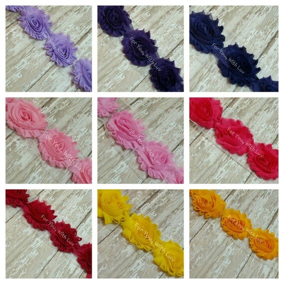 56 piece assortment of shabby rose trim frayed shabby craft diy flowers by the yard fabric 56 piece assortment of shabby rose trim frayed shabby craft diy flowers by the yard fabric