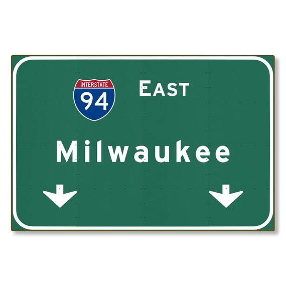 Milwaukee Interstate Sign Metal Wall Decor Wisconsin Highway