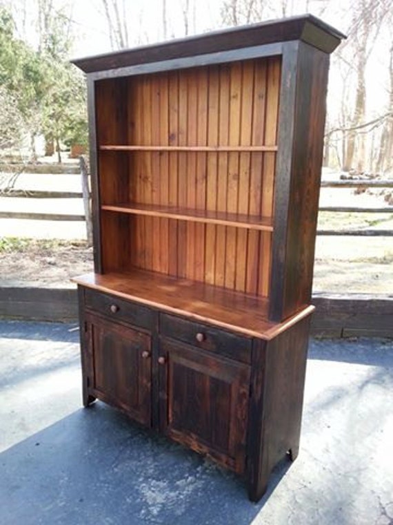 Items similar to Reclaimed Barn Wood Kitchen Dining Hutch China