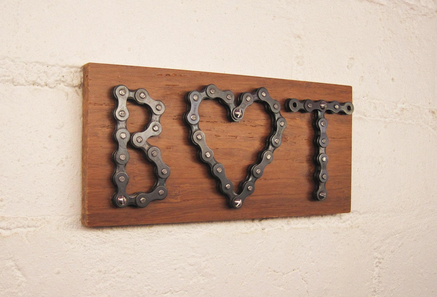letter sign for bike sign chain by BrokeandTipple bicycle Personalized and letters letter sign for bike sign chain by BrokeandTipple bicycle Personalized and letters