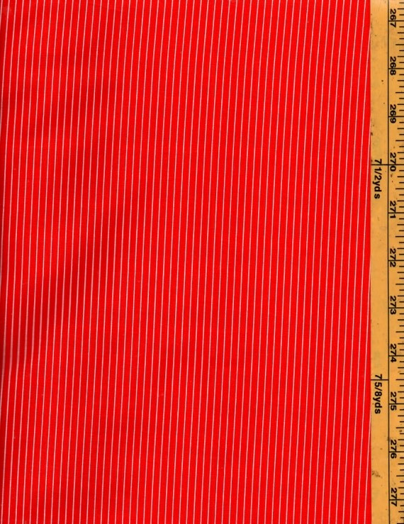 Red and White Pinstripe Stripe Geometric Cotton by julies5150world