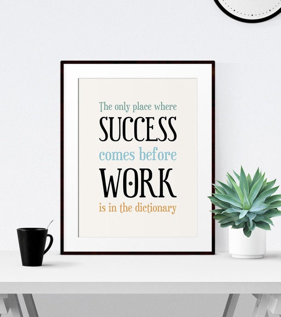 Printable Office Wall Art Motivational Wall Decor Success Office 
