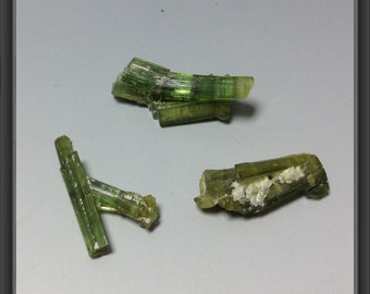 Rough Green Tourmaline 3 pieces