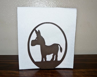 Donkey Napkin Holder - Metal Art - Home Decor -Mail Holder - Metal Donkey Napkin Holder - Brown Donkey _ Make GREAT gifts!