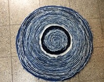 Unique blue round rug related items | Etsy