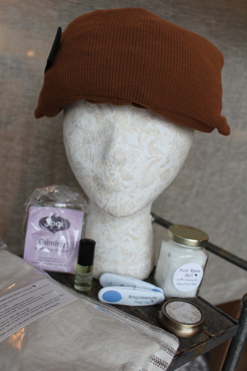 Headache / Migraine Relief Kit aromatherapy pillow ice pack