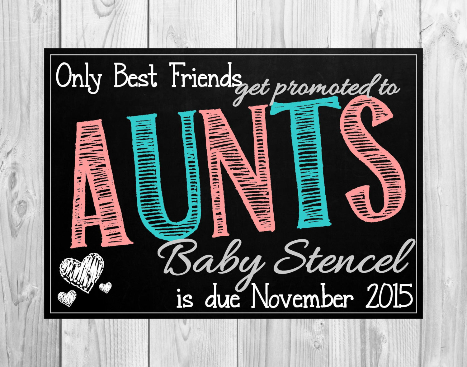 Printable Pregnancy Announcement Card for Best Friends Only