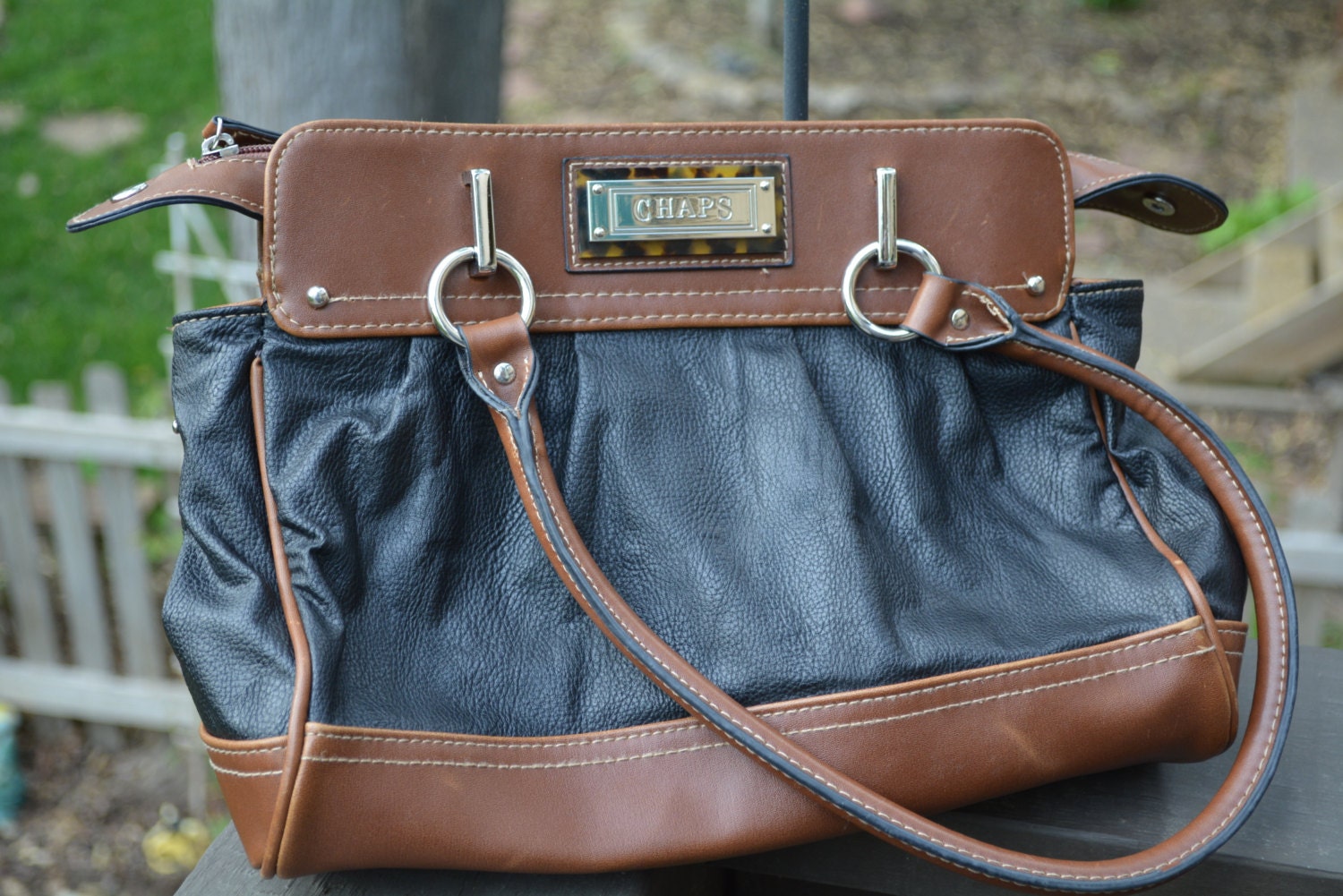 Hand Bag Chaps Stachel Designer Handbag by DejaVuHomeInteriors
