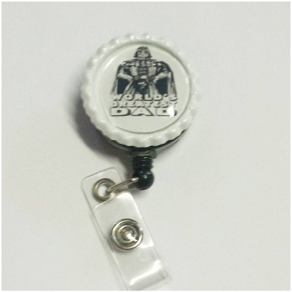 Men's badge reel star wars Darth Vader by ChiChisKreations