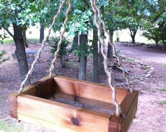 Bird Feeder-Tray Feeder-Cedar Feeder-Hanging Feeder-Bird Seed Feeder, Birthday