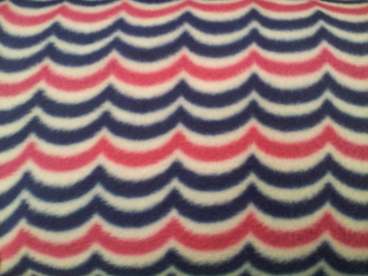 Nautical Waves Fleece Fabric by The Yard by ReneesChoiceFabrics