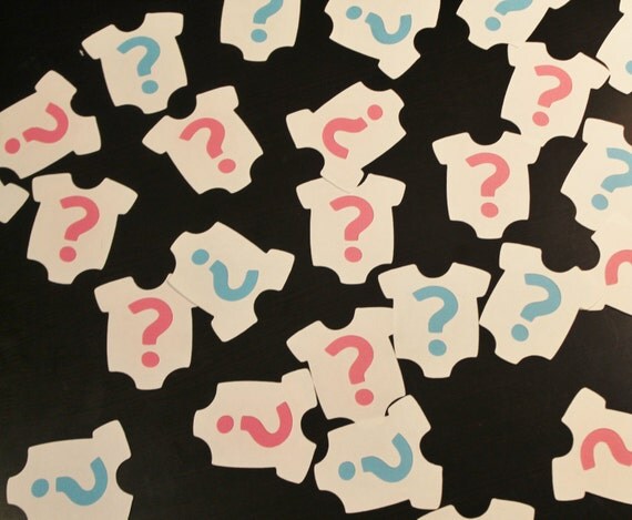 Gender Reveal Question Mark Outfit Confetti Set Of 50 Gender