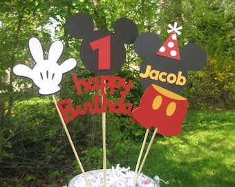 Mickey Mouse Birthday Table Centerpiece, Mickey Mouse Birthday Decorations