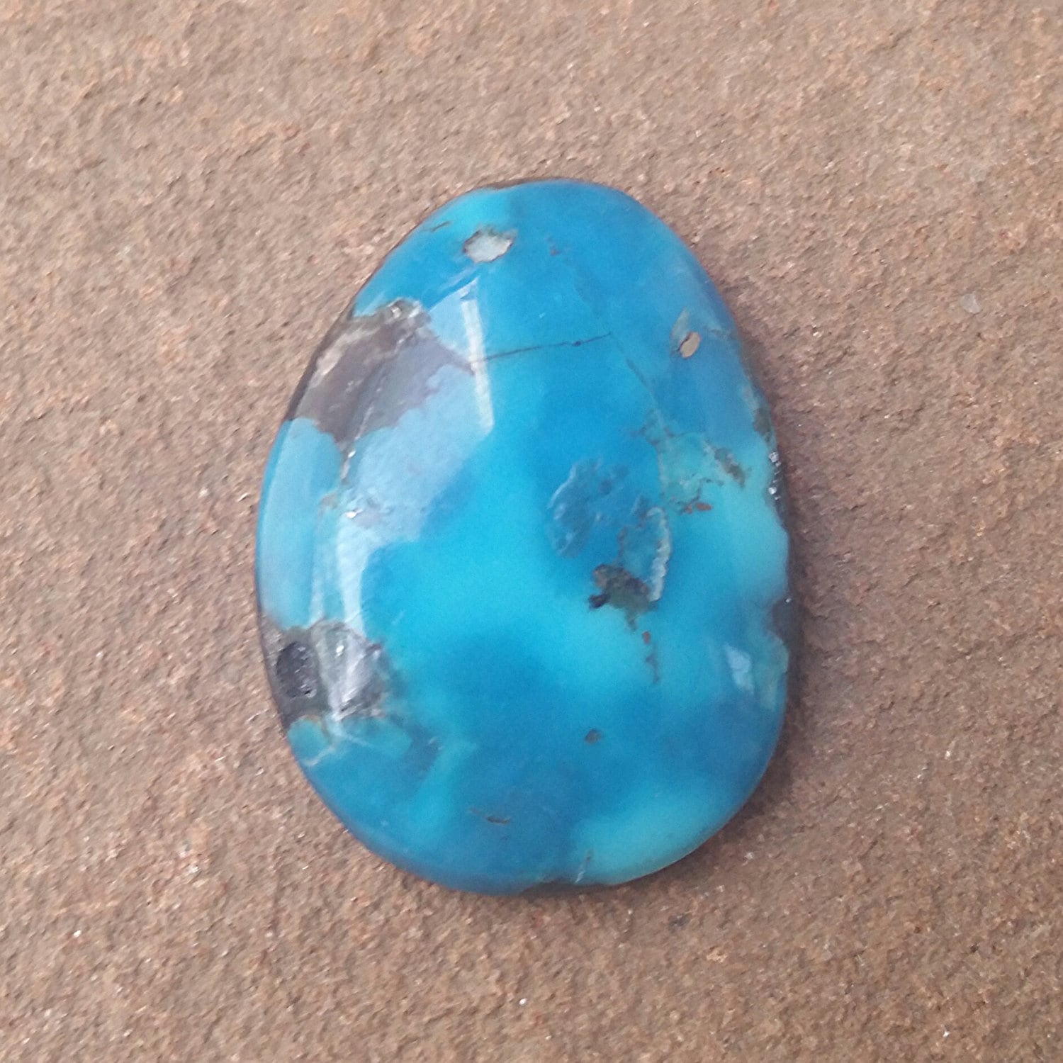 Genuine Kingman Turquoise Stabilized 22x17mm Smooth Oval