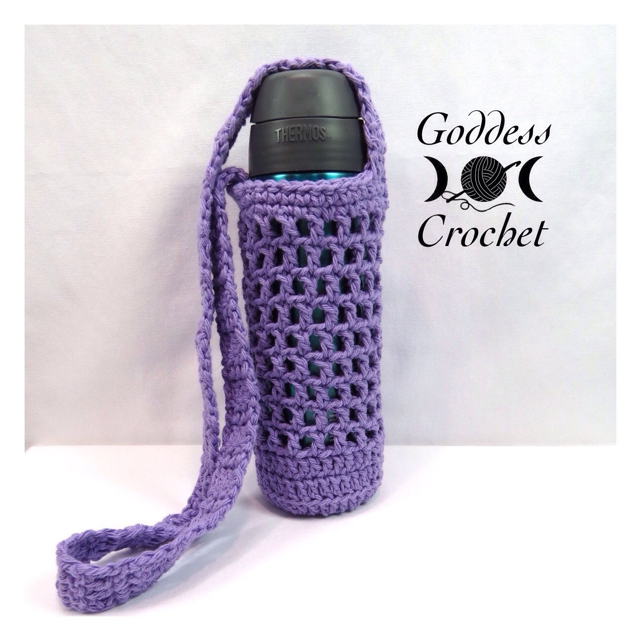 Crochet Water Bottle Holder Cozy Child Size with by GoddessCrochet