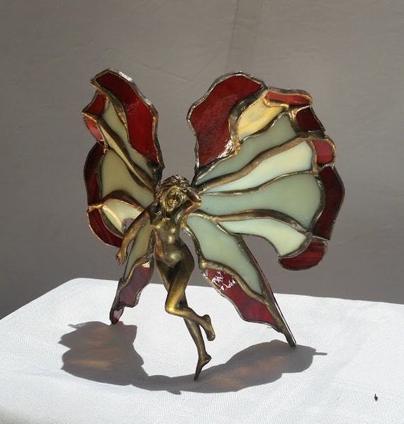 Art Deco STAINED GLASS FAIRY