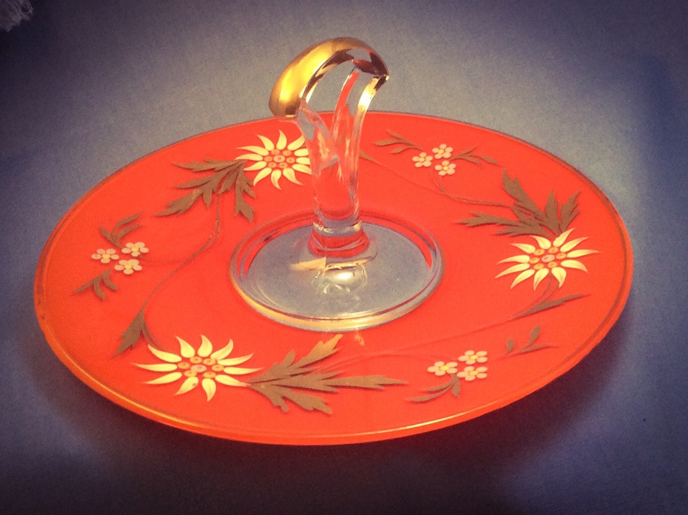 Orange Glass Tray
