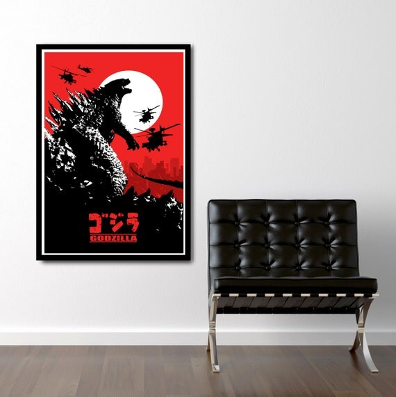 Godzilla Inspired Minimalist Movie Poster Japanese Version