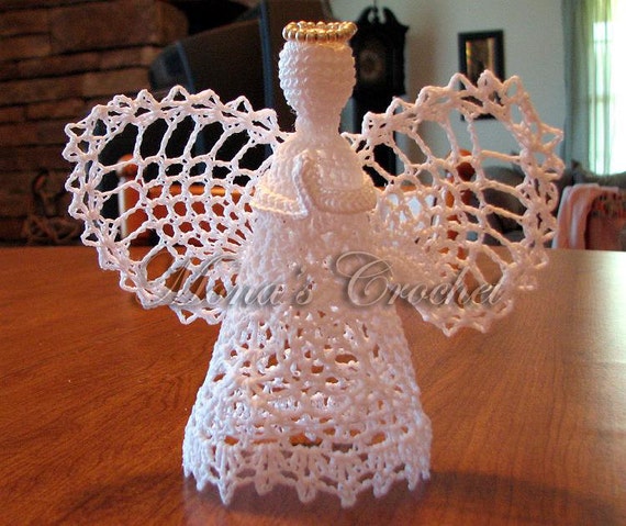 Hand Crocheted Pineapple Praying Angel Crochet Angel Angel