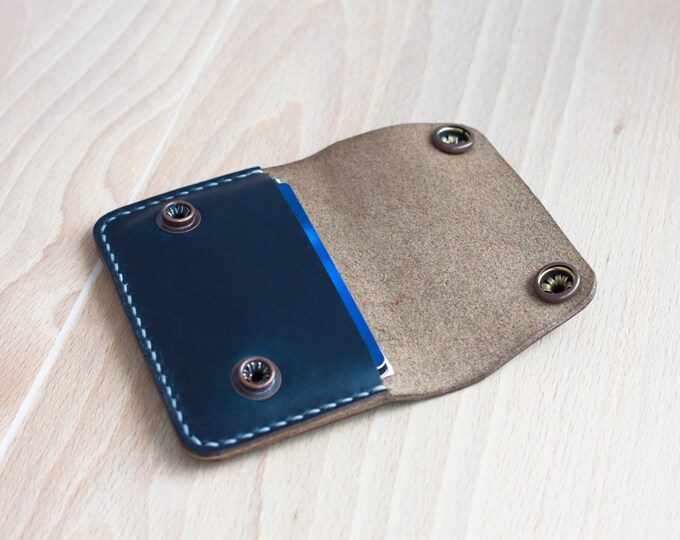 Horween Chromexcel Card Case/Slim Wallet/Leather Card Holder/Men's Leather Wallet/Leather wallet/Cardwallet/Leather Cardcase/Coin Wallet