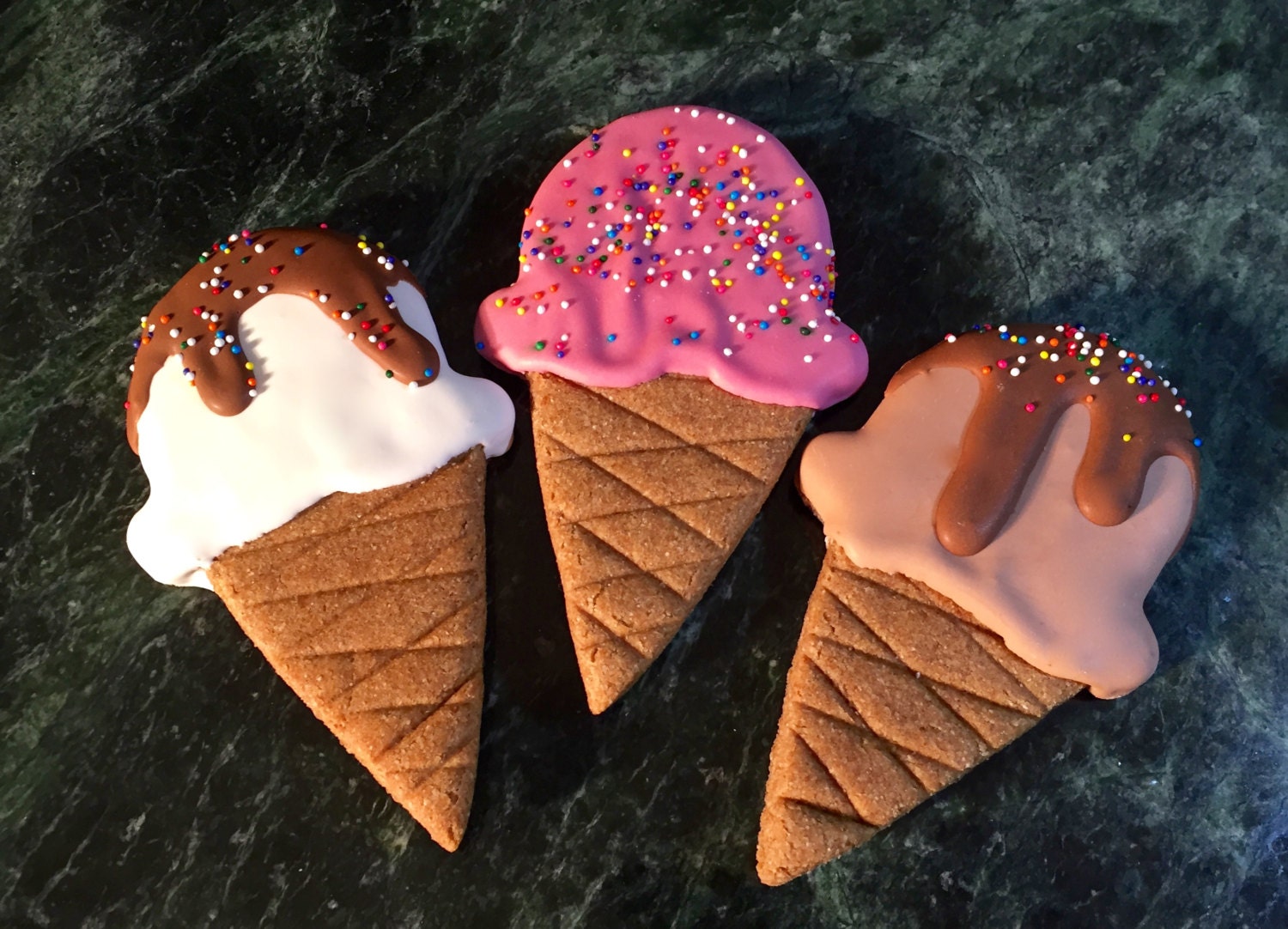 Gourmet Dog Treats Homemade Ice Cream Cone by GerbeauxDogBakery