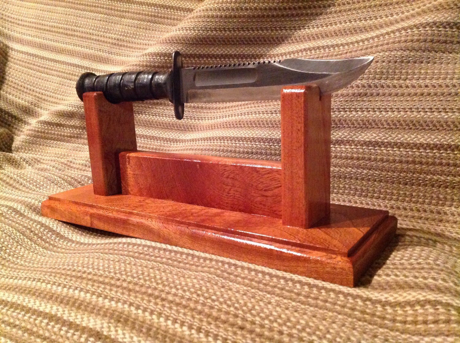 KaBar Display w/ engraved plate by LarrysWoodworking on Etsy