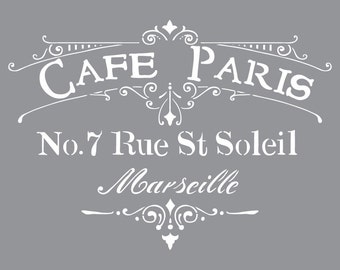 12" x 12", Americana Decor-Stencils-Cafe Paris