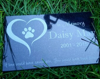 Pet memorial stone granite grave marker dog cat horse 10" x 6" bird rabbit human Grave stone Labrador Golden Retriever