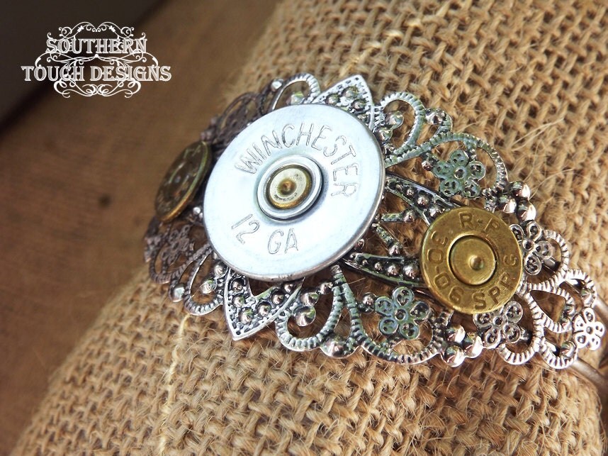Bullet jewelry shotgun jewelry silver shotgun bracelet brass