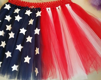 4th of July American Flag Tutu and Leotard Swimsuit for