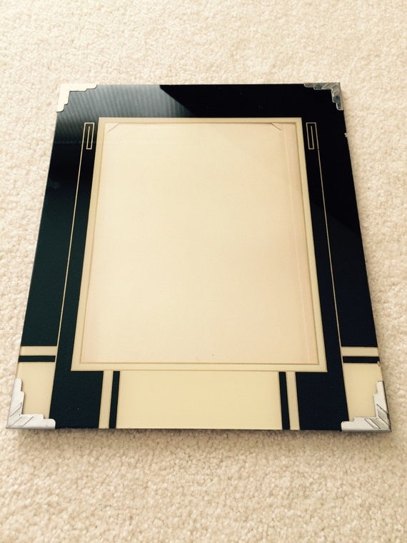 Vintage Art Deco Glass Picture Frame