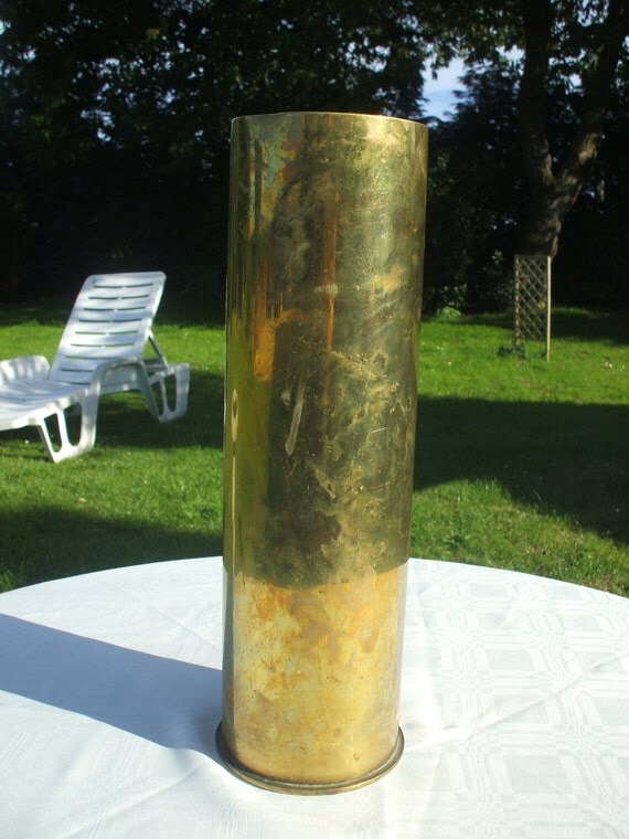 Large Vintage WW2 Brass Artillery Shell 1944