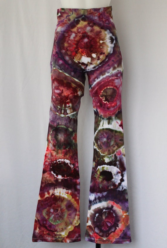 Tie Dyed Yoga Pants Ice Dyed Color Burst by ASPOONFULOFCOLORS