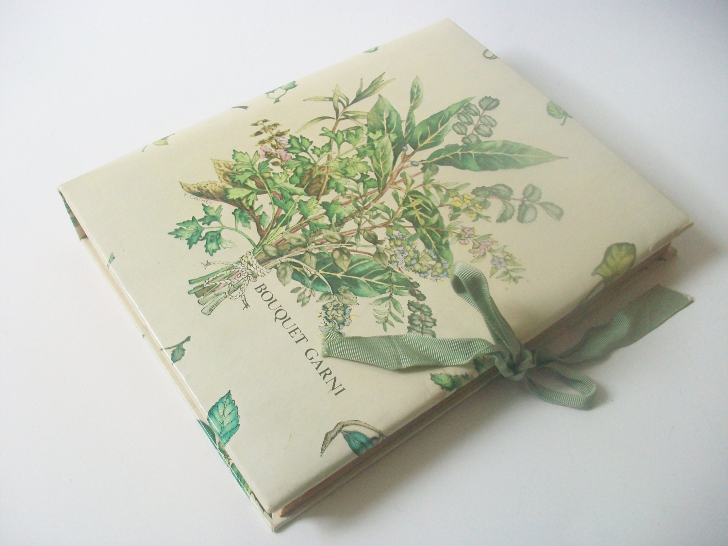 Accordion File Recipe Folder Vintage Recipe Book Binder Herb