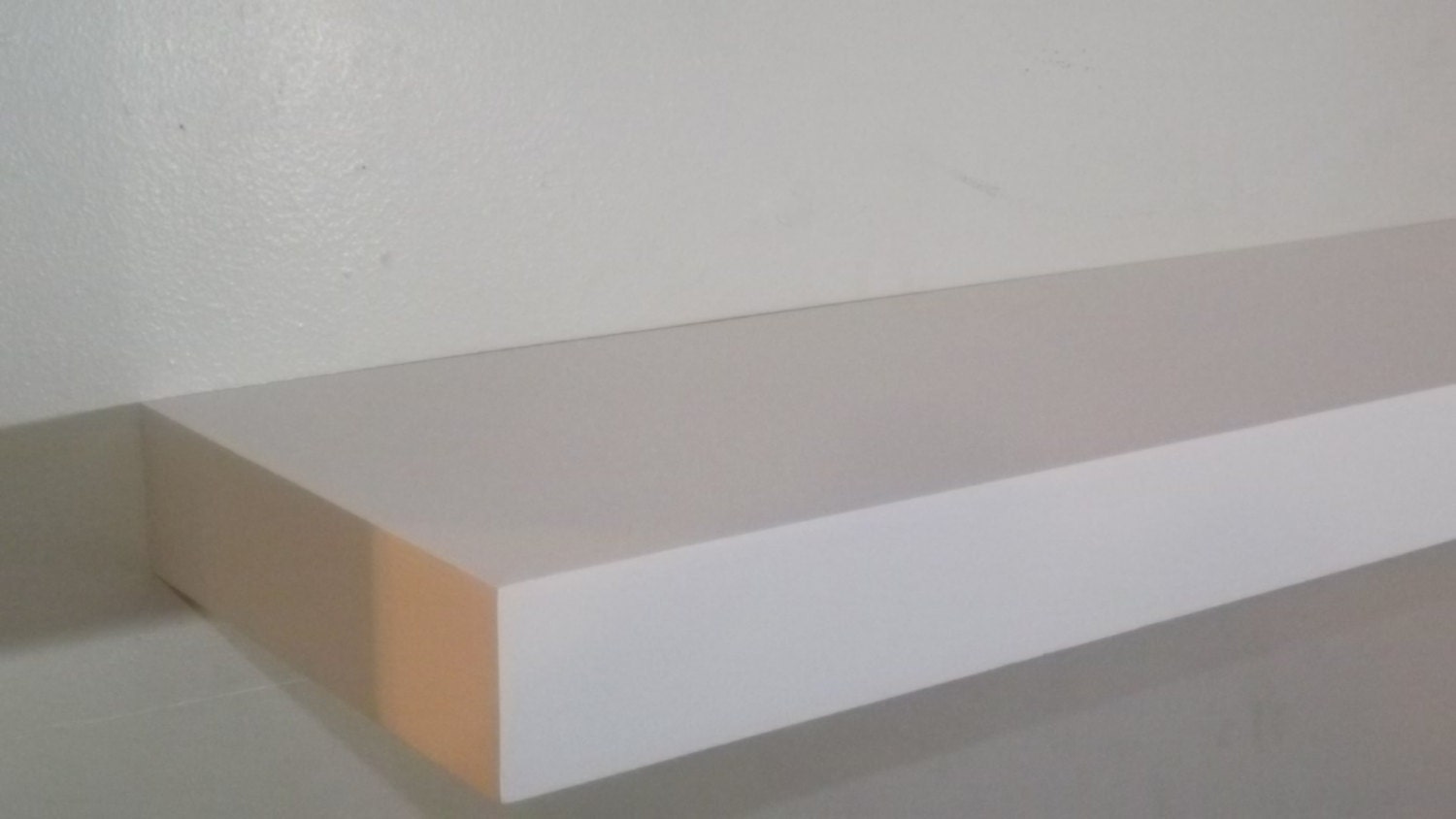 White 36 inch Wood Floating Shelf by BAwoodworking on Etsy