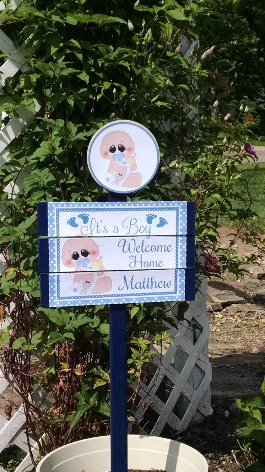 Welcome Home Baby Yard Sign   Il Fullxfull.783954758 Lamq 