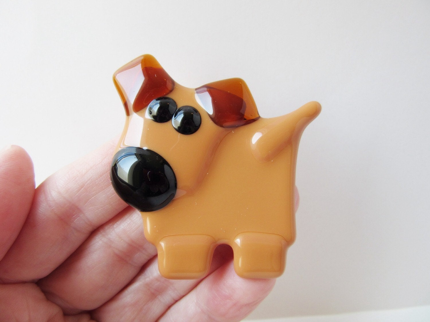 Dog Fused Glass Refrigerator Fridge