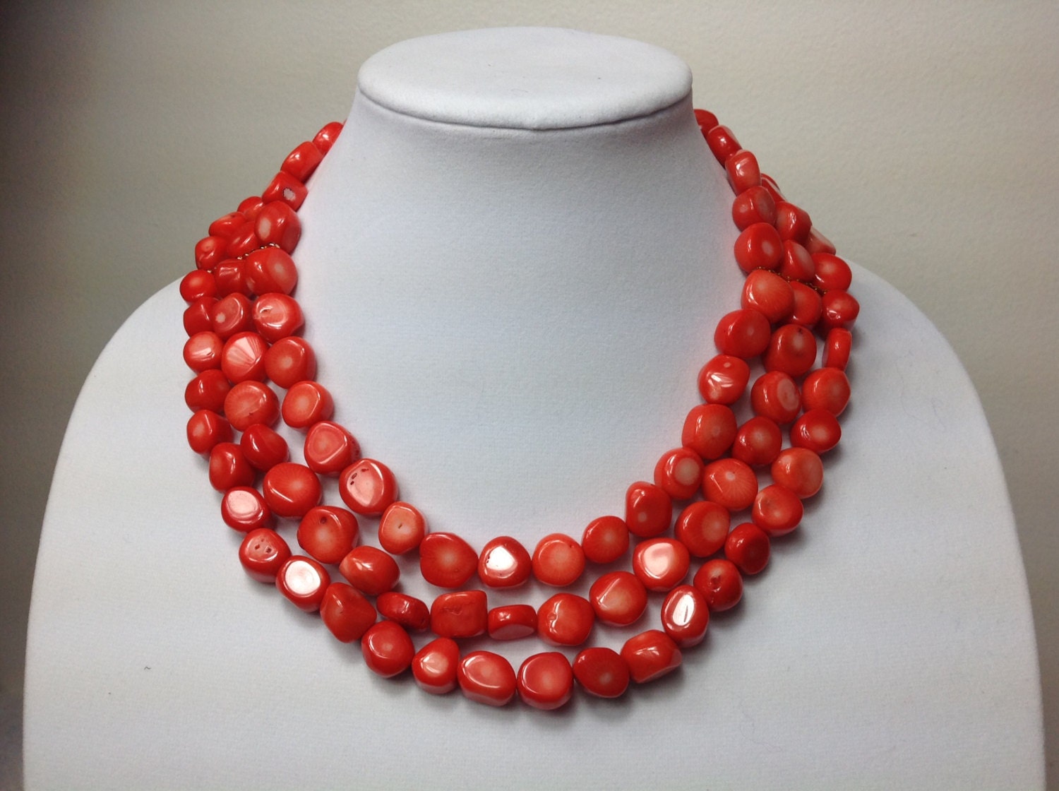 Pink Coral beaded Necklace Nigerian Wedding Bead Necklace