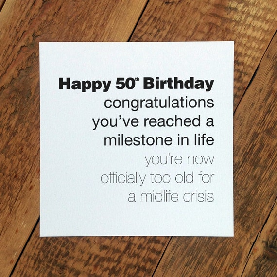 Funny 50th Birthday Card For Men GC131 by CoulsonMacleod on Etsy