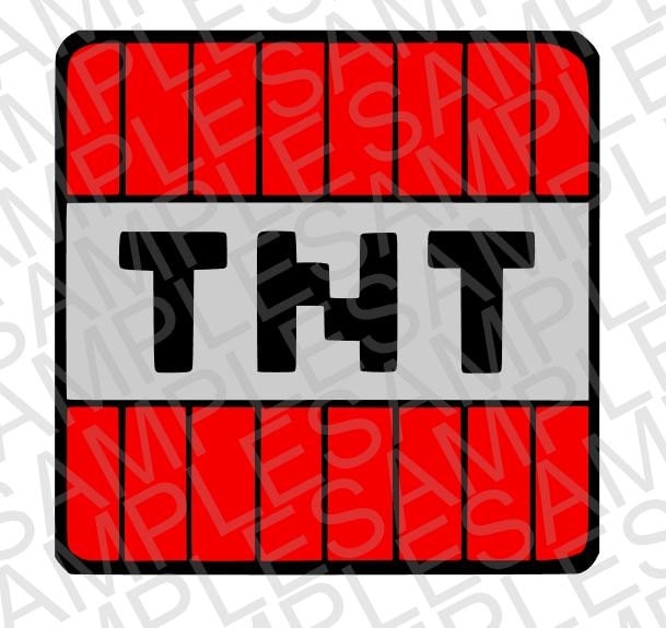 Minecraft Inspired TNT SVG DXF and Jpeg by MissAddisonsCloset