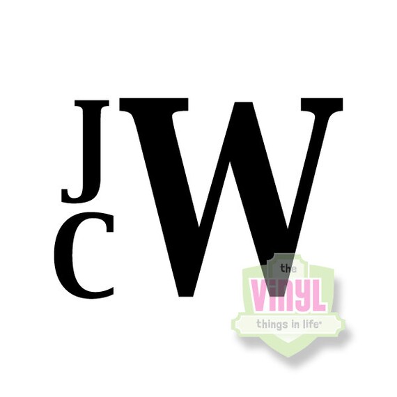 Stacked monogram Monogram for men Masculine monogram Male