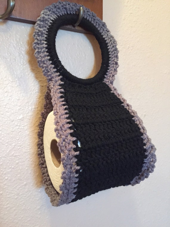 Crochet Toilet Paper Holder for Bathroom by NanasHandcraft on Etsy