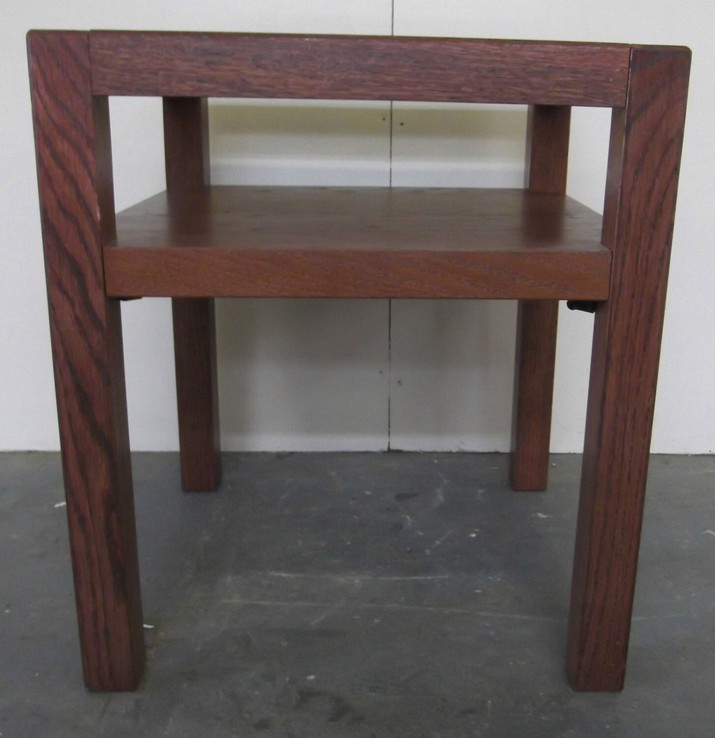 Solid Oak Side/End Table with Glass Insert Haute Juice