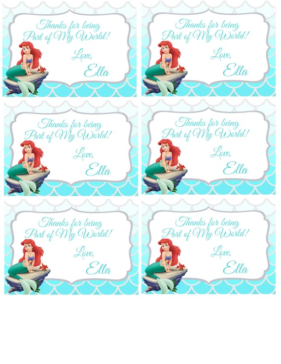 items-similar-to-little-mermaid-printable-customized-labels-on-etsy