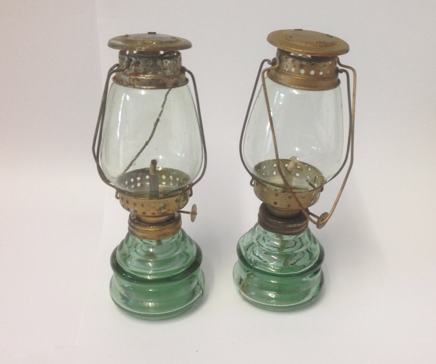 Vintage Mini Hurricane Lamps by Claresantiques on Etsy