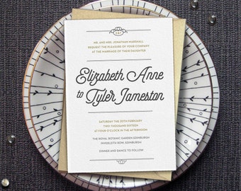 1920 Art Deco Wedding Invitation Printable