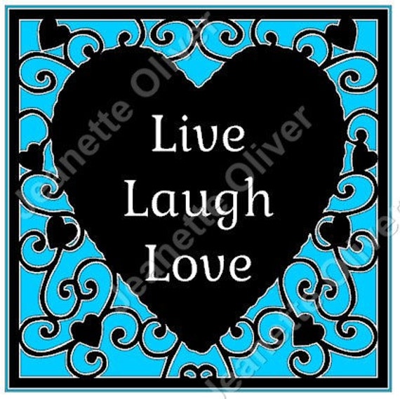 Download Items similar to Heart Frame Live Laugh Love SVG Digital Download on Etsy