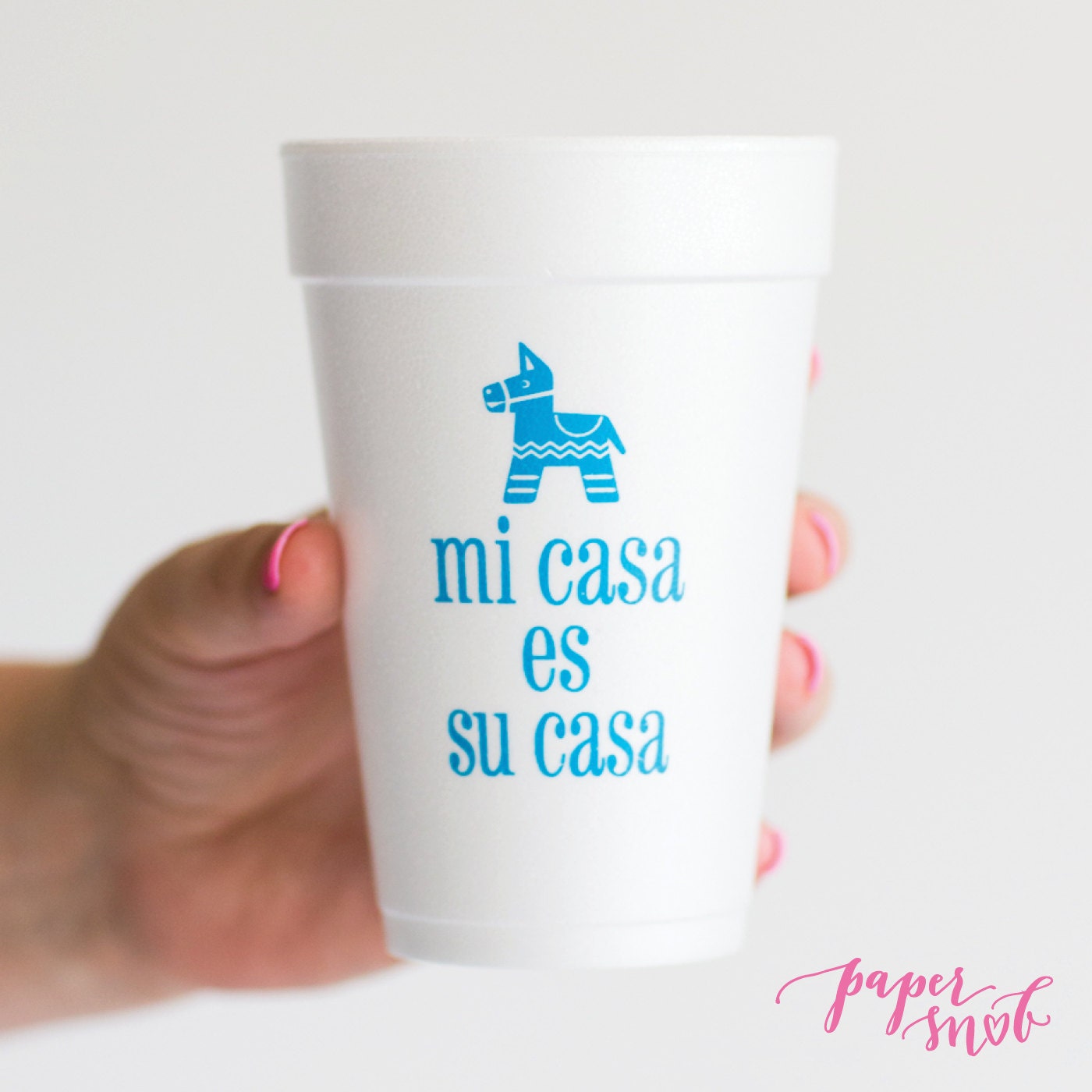 Party Cups Mi Casa Es Su Casa Styrofoam Cups pack of 24